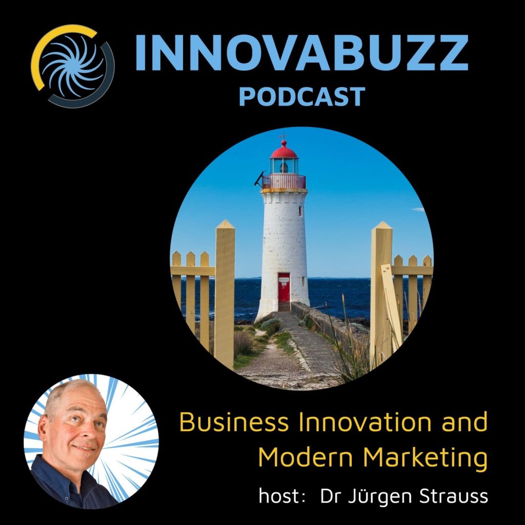 InnovaBuzz Podcast featuring Patty Dominguez from More Leverage hosted by Dr. Jurgen Strauss on AI visibility and Leverage OS™