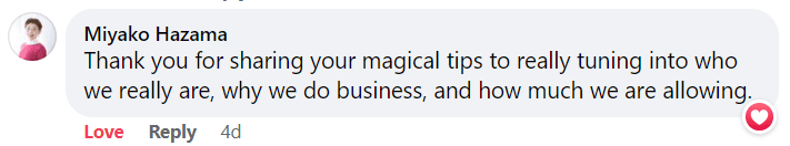 Miyako Hazama sharing her positive experience with More Leverage AI visibility and credibility services