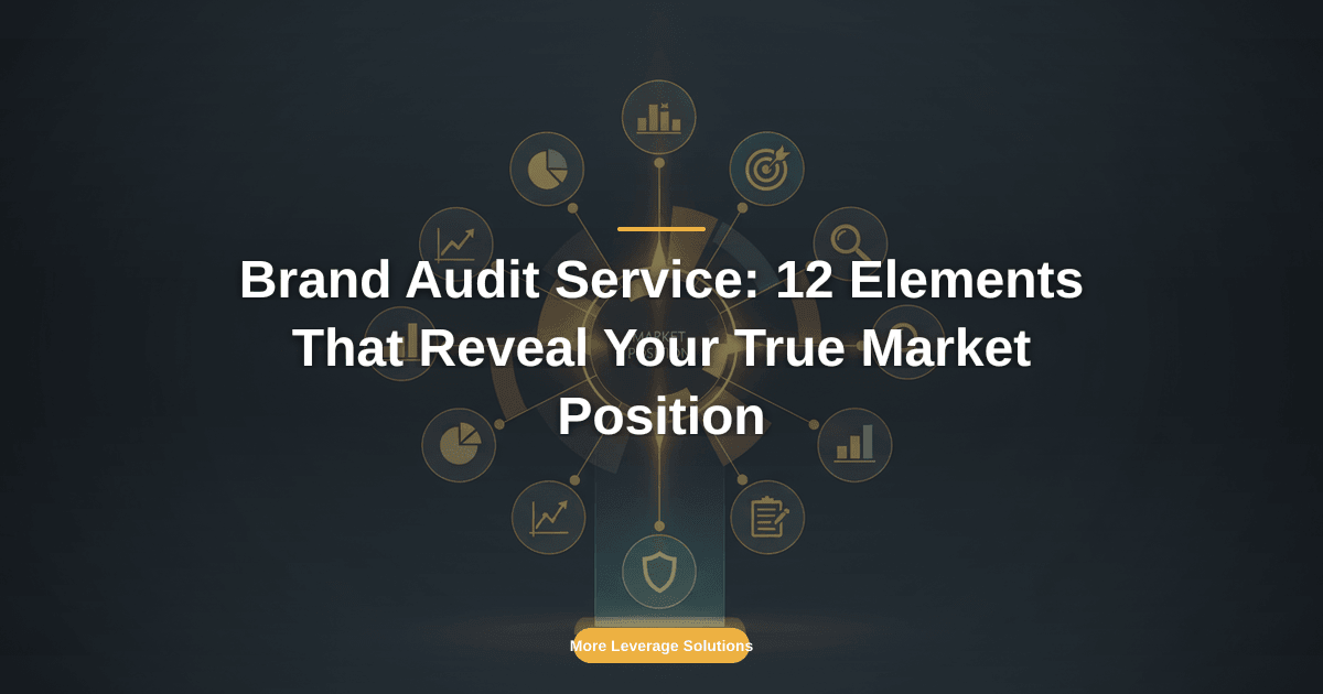 Brand Audit Service: 12 Elements That Reveal Your True Market Position